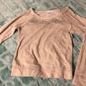 🌼Cream Rhinestone pullover sweater🌼